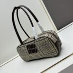 Miu Miu Beau Top Handle Tratan Bag Beige 28Cm - Image 3