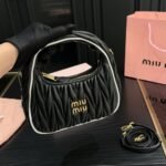 Miumiu Wander Matelassé Bag Black And White 20Cm - Image 2