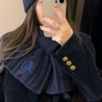 Louis Vuitton Only LV Mini Cable Scarf Navy Blue 150Cm M96755 - Image 5