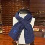 Louis Vuitton Only LV Mini Cable Scarf Navy Blue 150Cm M96755 - Image 2