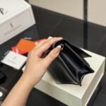 Saint Laurent Sunset Clutch Black Leather 22Cm 8109970SX0W 1000 - Image 5