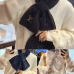 Louis Vuitton Only LV Mini Cable Scarf Navy Blue 150Cm M96755 - Image 8