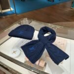 Louis Vuitton Only LV Mini Cable Scarf Navy Blue 150Cm M96755 - Image 3