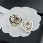 Chanel Metal Cc Heart Coco In Love Earrings Gold - Image 6