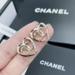 Chanel Metal Cc Heart Coco In Love Earrings Gold - Image 3