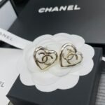 Chanel Metal Cc Heart Coco In Love Earrings Gold - Image 2