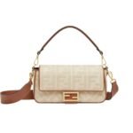 Fendi Baguette Natural Straw Bag With Ff Embroidery 26Cm 8Br600Ap4Mf1Lmp