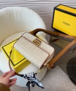 Fendi Baguette Natural Straw Bag With Ff Embroidery 26Cm 8Br600Ap4Mf1Lmp - Image 6