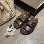 Fendi Ff Double Band Slide Brown - Image 2