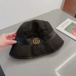 Gucci Canvas Bucket Hat With Double G Black 576587 4Hg53 1060 - Image 2