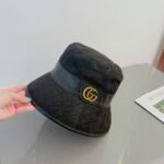 Gucci Canvas Bucket Hat With Double G Black 576587 4Hg53 1060 - Image 5