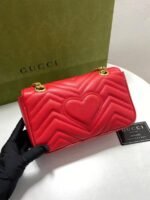 Gucci Gg Marmont Medium Shoulder Bag Red 26Cm 443496 Aabzc 6832 - Image 9