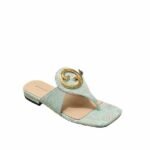 Gucci Women’S Gucci Blondie Thong Canvas Sandal Mint