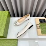 Gucci Crystal Gg Women’S Ballet Flat White - Image 6