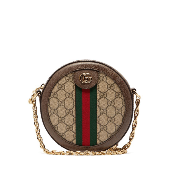 GCBAGS-1-39 Gucci Ophidia Mini Gg Round Bag Beige And Brown 20Cm - Image 1