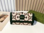 Gucci Long Wallet Green And Beige 19Cm - Image 3