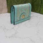 Gucci Monogram Canvas Short Wallet Turquoise 11Cm - Image 5