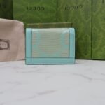 Gucci Monogram Canvas Short Wallet Turquoise 11Cm - Image 6