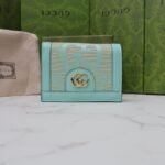 Gucci Monogram Canvas Short Wallet Turquoise 11Cm - Image 7