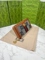 Gucci Ophidia Long Wallet Brown And Navy Blue 19.5Cm - Image 8