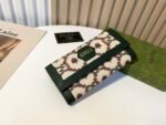 Gucci Long Wallet Green And Beige 19Cm - Image 9