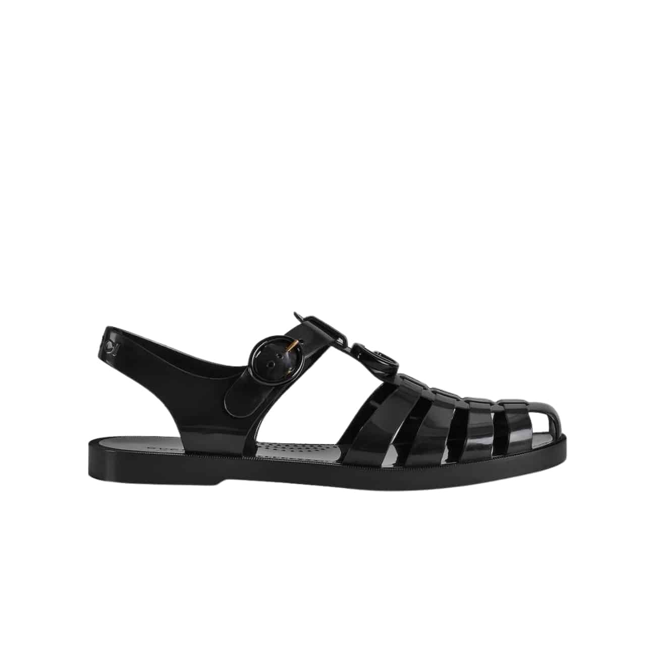 xr:d:DAF9SsQ5m7E:23,j:420379910471094941,t:24022005 Gucci Sandal With Double G Black 674132 Fm00 1000 - Image 1
