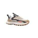 Prada Colorblock Sneaker With Logo Beige