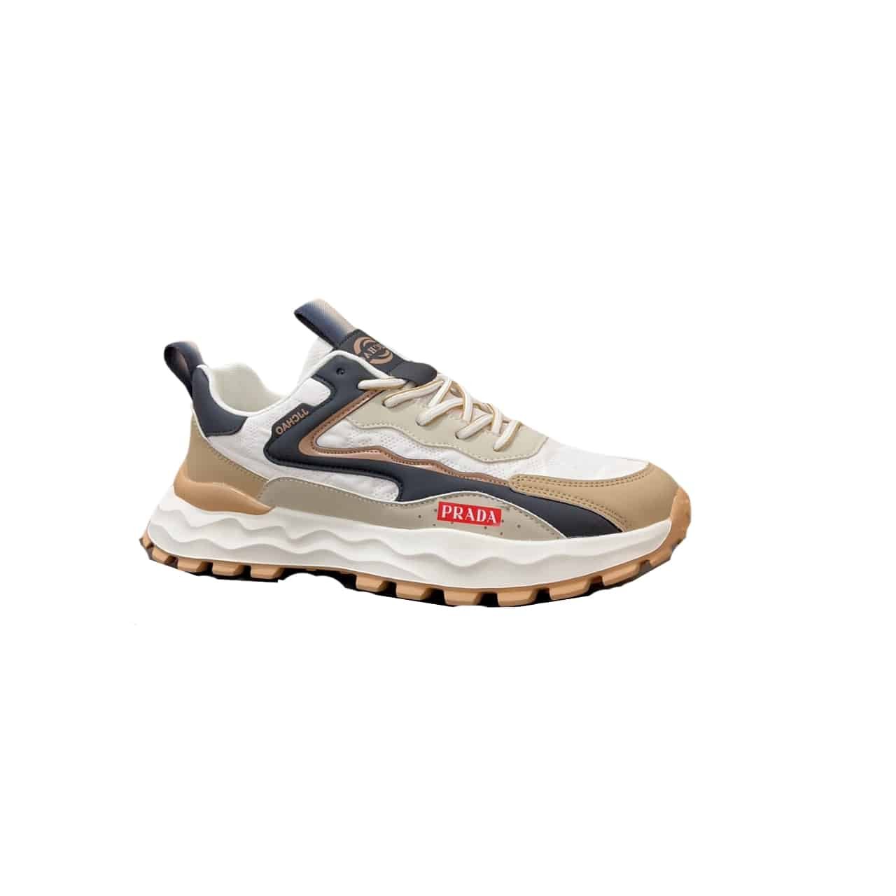 xr:d:DAF9SsQ5m7E:226,j:3485080388723711064,t:24022906 Prada Colorblock Sneaker With Logo Beige - Image 1