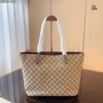 Gucci Gg Canvas Fringe Bamboo Tote Bag Beige Brown 31Cm - Image 9