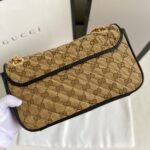 Gucci Gg Marmont Shoulder Bag Beige Black 26Cm 443497 Hvkeg 9772 - Image 4