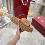 Gucci Women’S Platform Slides With Horsebit Brown - Image 5