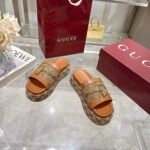 Gucci Women’S Platform Slides With Horsebit Brown - Image 3