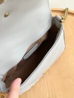 Gucci Gg Marmont Matelassé Chevron Leather Mini Top Handle Bag Light Grey 21Cm 547260 Aabzc 1712 - Image 8