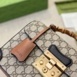 Gucci Padlock Bamboo Handle Gg Supreme Handbag 25Cm - Image 7