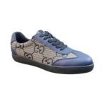 Gucci Gg Canvas And Leather Low Top Sneaker Blue