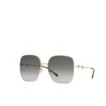 Gucci Square Frame Sunglasses Gold Metal Frame ‎648494 I3330 8012