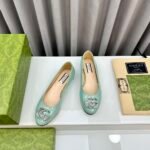 Gucci Crystal Gg Women’S Ballet Flat Blue - Image 6