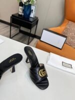 Gucci Marmont Double G Slide Sandal Black 674839 Bko00 1000 - Image 7