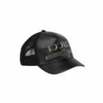 Gucci Gg Print Leather Baseball Cap Black