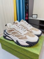 Gucci Gg Men’S Sneaker Rubber Leather Beige - Image 3