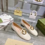 Gucci Logo Plaque Loafers White 723395 C9D00 9022 - Image 5