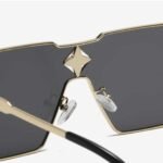 Louis Vuitton Cyclone Metal Sunglasses Gold Hardware Black Z1700U - Image 2