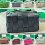 Bottega Veneta Brick Cassette Intreccio Leather Shoulder Bag Travertine 28Cm - Image 3