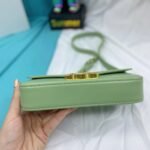Celine Triomphe Shoulder Bag In Shiny Calfskin Green 20Cm 194143Bf4 31La - Image 3
