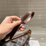 Celine Macadam Vintage Denim Shoulder Bag Blue 19Cm - Image 4