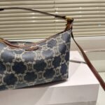 Celine Macadam Vintage Denim Shoulder Bag Blue 19Cm - Image 5