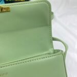 Celine Triomphe Shoulder Bag In Shiny Calfskin Green 20Cm 194143Bf4 31La - Image 7