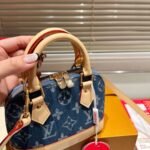 Louis Vuitton Alma BB Monogram Canvas Bag Denim Blue 16Cm - Image 5