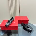 Gucci Women’s Horsebit Ballet Flat Allover Studs Black 814317 Aaeev 1050 - Image 5