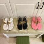 Gucci Double G Sandal Leather White 674840 Bko00 9022 - Image 2